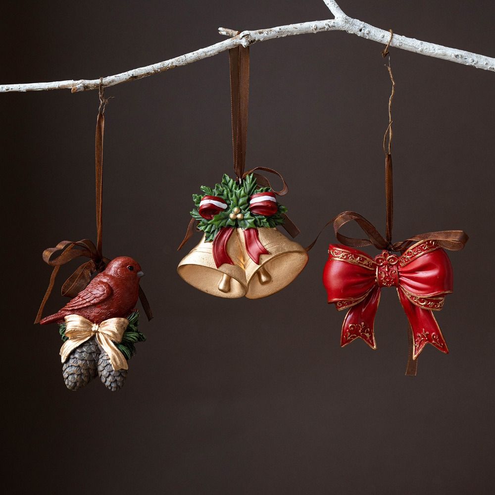 Santa Claus Christmas Tree Hanging Decor 3D Design Resin Hanging Ornament Window
