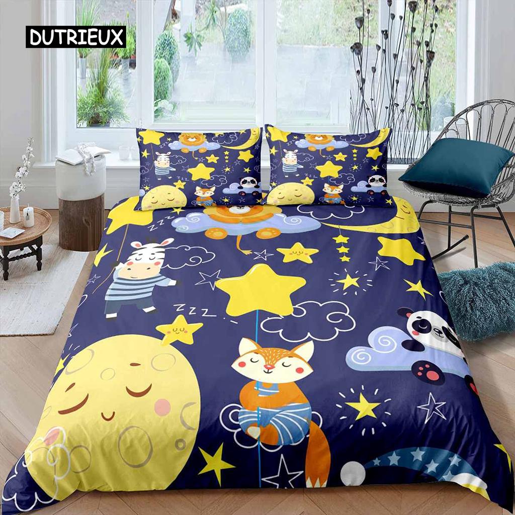 Комплект пододеяльников с лисой для девочек, комплект постельного белья с рисунком лисы, милый пододеяльник на тему животных для детей, подростков, King, полиэстер, пододеяльник