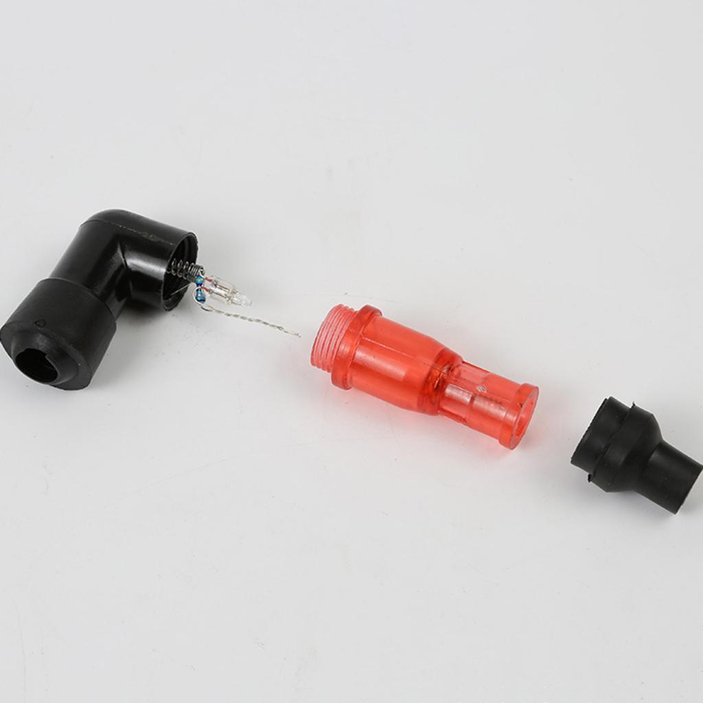 Motorcycle High Voltage Caps Flashing Spark Plugs Caps Versatile Spark Plugs Caps for Enhances Engine Performances