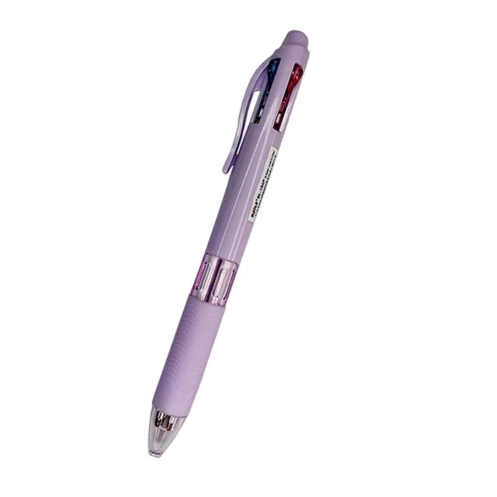 6pcs 0.7mm Refill Multicolor Retractable Pen 4 in 1 Press Roller Ball Pen Writing