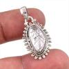 Natural Black Rutile Gemstone 925 Solid Sterling Silver Gift Pendant 1.50" D4t30