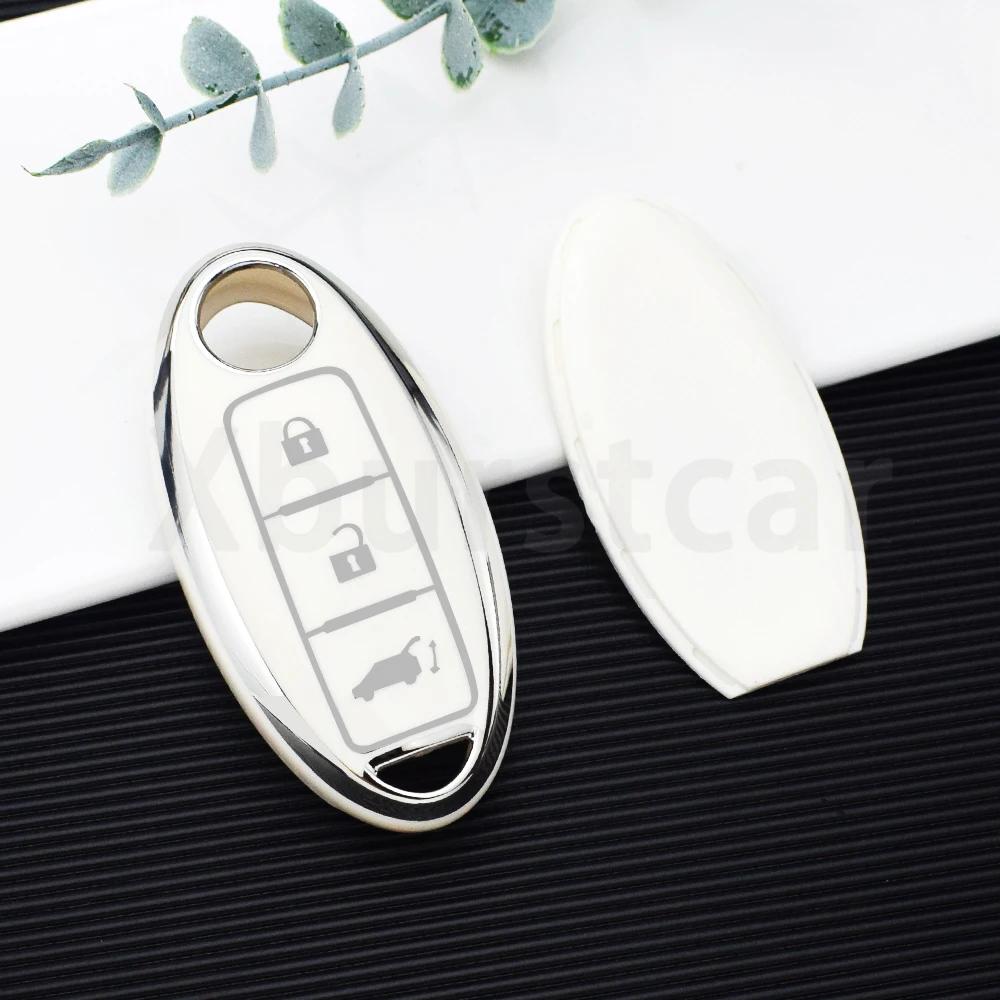 3 Buttons Tpu Fit For Nissan Kicks Altima X-Trail Fuga Navara Leaf Note Sentra Murano Tiida Qashqai J11 J10 Micra Auto Key Fob Cover Case