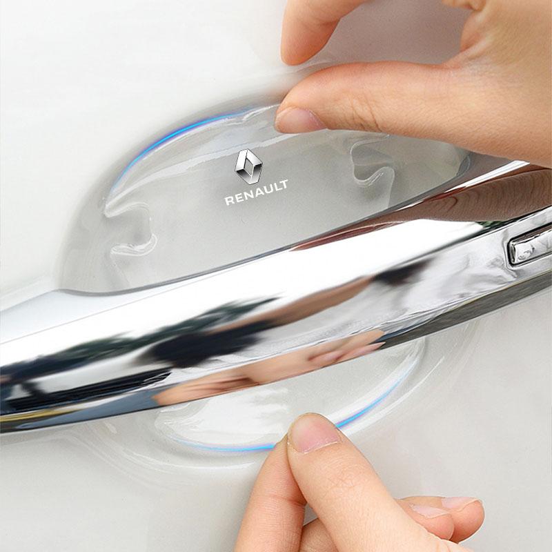 4 шт./компл. Защитная наклейка на ручку двери автомобиля Автостайлинг Для Renault Dacia Megane Clio Captur 2 3 4 Fulence Kadjar Duster Captur Logan Borui