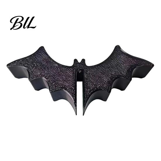 Easy Assembly Glass Hanger 3D Printed Bat Hook for Shower Door, No Drill Snap Creative Storage on Clip Hanger, Gothic Bathroom Towel Loofah