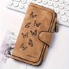 Women's Long Wallet with Butterfly Pattern 1 Piece Multi-functional Wallet Portable Snap Button Coin Purse Perfect for Cat Lovers Birthday Gift Daily
