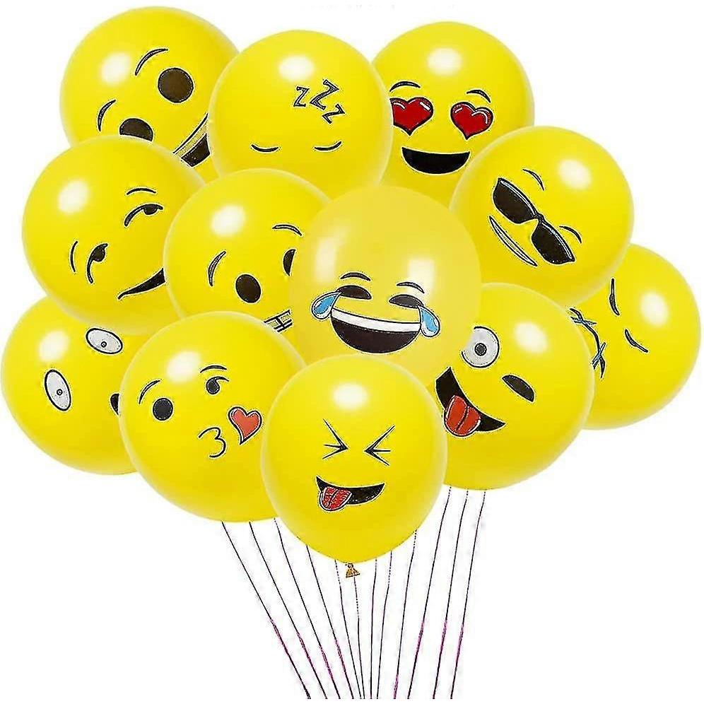 100 Balloons Helium, Emocions Balloons Smiley, Party Balloons Yellow Set, Latex Balloons For Birthday Decoration Wedding Party