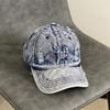 Бейсболка из ретро-джинса с регулируемой головкой, мужская, британская, рваная, солнцезащитная, дышащая, женская