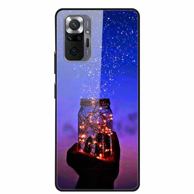 Цветная закаленная стеклянная крышка для чехла Xiaomi Redmi Note 10 Pro, жесткий противоударный Funda для чехлов Redmi Note10 / Note 10Pro, корпус
