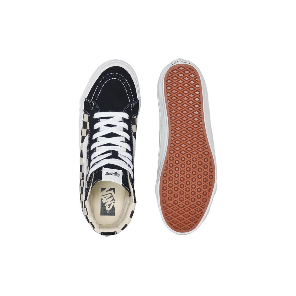 Vans Sk8-Hi Reissue 38 Checkerboard - черные кроссовки унисекс с белым VN000CR02BO