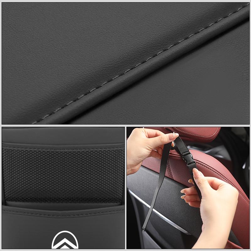Car Seat Back Storage Bag Phone Pocket Cup Holder Auto Accessories For Citroen C4 C3 C5 C1 C2 VTS Berlingo Celysee Xsara Picasso