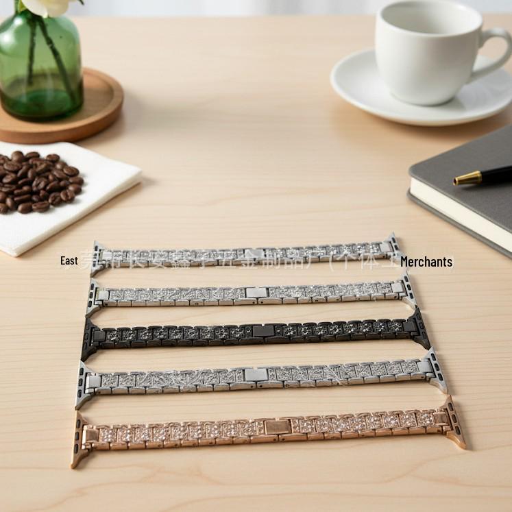 Маленький ремешок для наручных часов с бриллиантами для Apple S10, iWatch 7, Apple Watch 8