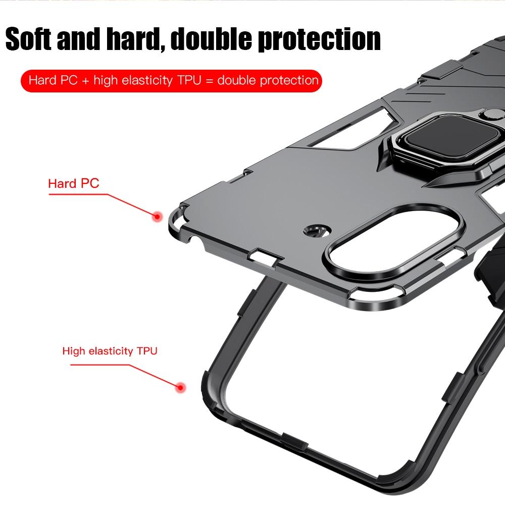 KEYSION Противоударный защитный чехол для Xiaomi POCO C65 C51 C50 40, силикон + ПК, металлическое кольцо-подставка, задняя крышка для телефона Redmi 13C 12C 10C