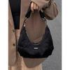 Fashion Trendy Ladies Shoulder Bags Casual Female Nylon Hobo Bags Small Black Handbags Vintage Women's Underarm Bags  New