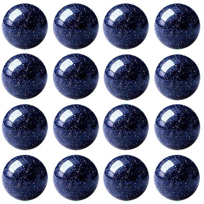 Натуральные свободные бусины-разделители, гладкие круглые бусины с синим песком для изготовления ювелирных изделий