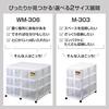 Tenma (Tenma) Large Storage Case for Clothing, Made in Japan, Closet Storage Case with Casters, Clear Case with See-Through Drawers, Assembly Required
