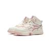 Li Ning Kids Versatile Non-Slip Wear-Resistant Rebound Lightweight Shock Absorbing High-Top Casual Shoes Kids Casual Shoes White Pink YKCU194-24