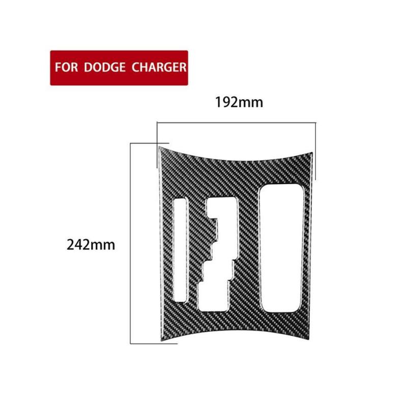 Carbon Fiber Automatic Gear Shift Panel Interior Trim Decoration Compatible For Dodge Charger