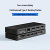 Док-станция USB-C: Двойной DP/HDMI, Четырехэкранный дисплей, Разветвитель USB 3.1, Порт Ethernet, Док-станция для расширения ноутбука