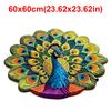 Special-shaped Peacock Carpet Soft Bathroom Floor Mat  for Living Room Tea Table Bedside