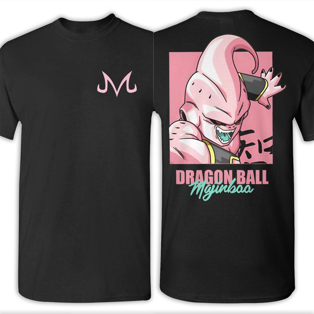 Printed Dragon Ball Majin Buu and Patrick In Gym T-Shirt Men's and Women's Crew Neck Short Sleeve Top Cotton Summer Top T-Shirt
