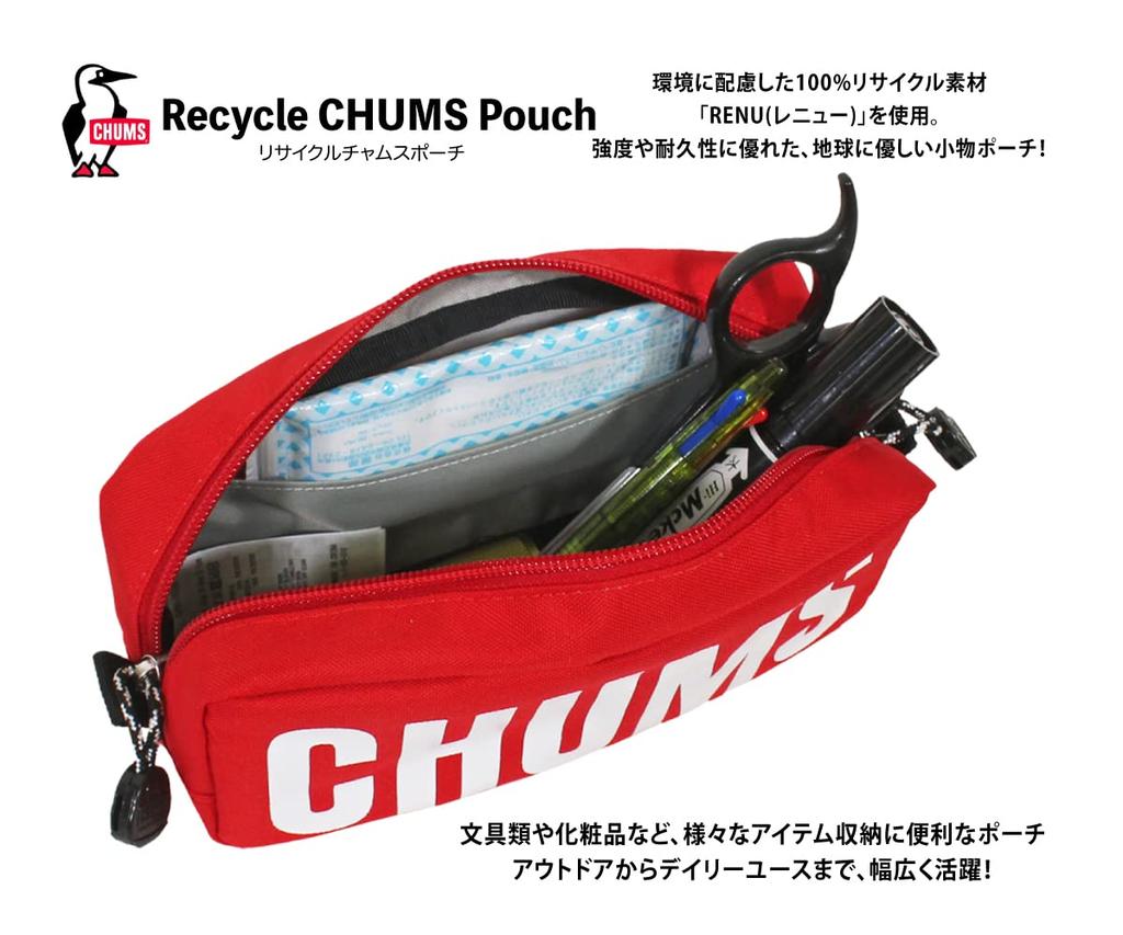 CHUMS Переработанный Chums Pouch Pen Case Cosmetic (Чумы) CH60-3586 (R001 Красный)