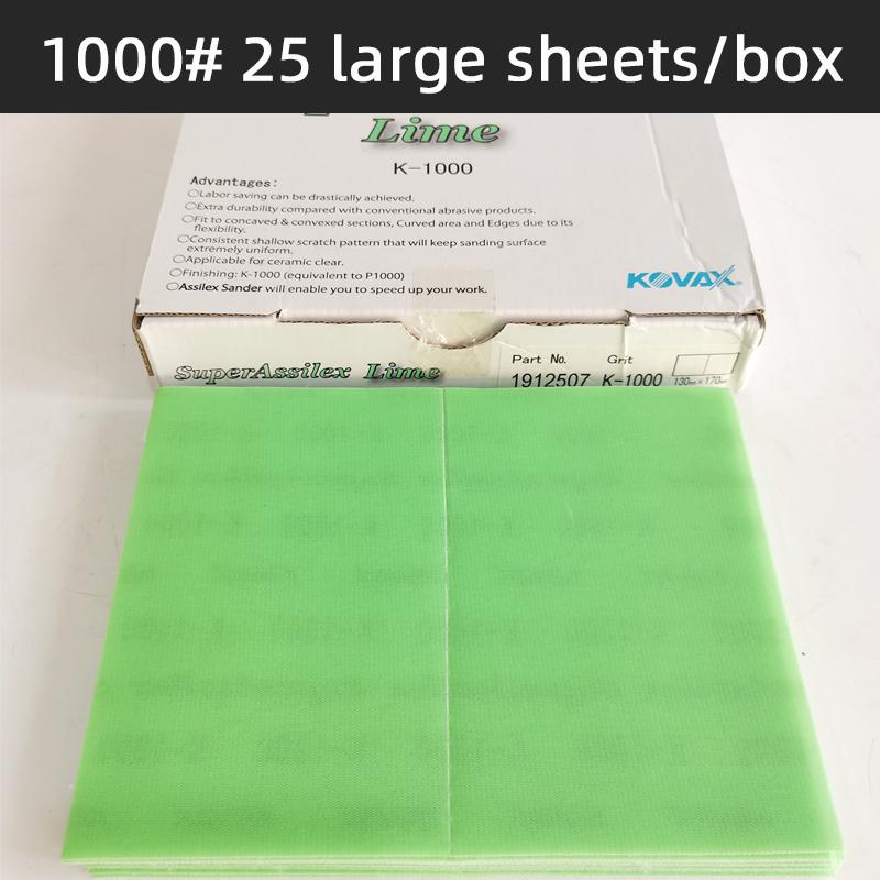 KOVAX Super Assilex /JAPAN 25PC Rectangular Dry Polishing Sandpaper Super Fine Lacquer Abrasive Automotive Hardware Car