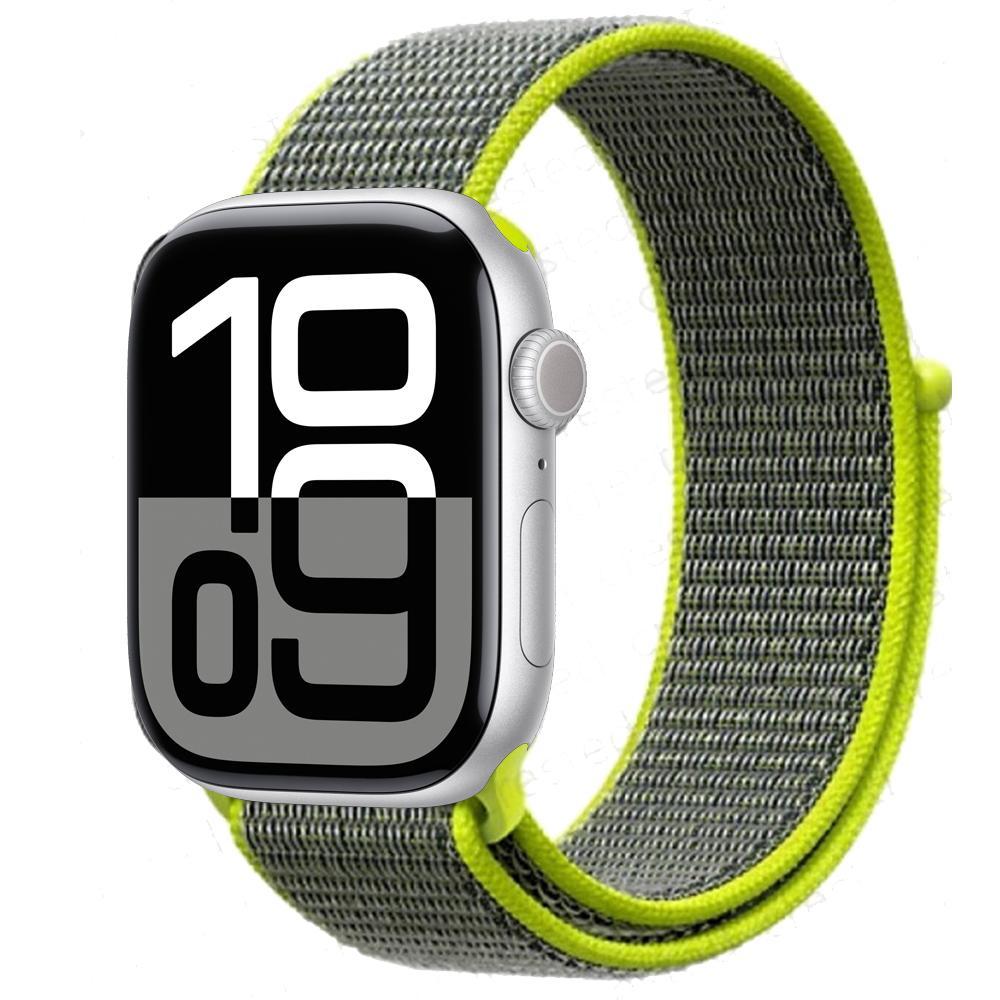 Нейлоновый ремешок-петля Для ремешков Apple Watch 46мм 44мм 40мм 41мм 45мм 42мм Оригинальный ремешок браслет iWatch Серии 11 10 SE 9 8 Ultra 3
