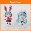 Adorable Pvc Rabbit Ears Hatsune Miku Q Version Collectible Toy Figure Set
