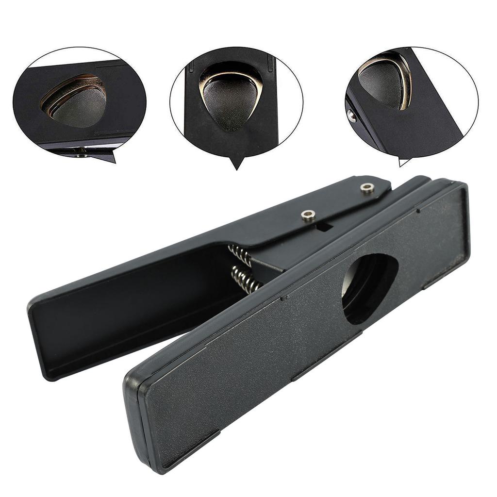 Guitar Pick Punch Set with 2 Pick Strips 2 Sandpaper Easy-to-use   Pick Maker Wonderful Gift Choice for Guitar Players Birthdays Family Friends