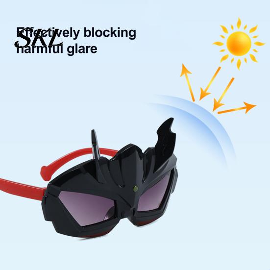Flexible Frame Kids Sunglasses Boys Anime Hero Sunglasses, UV Protection Cool Cartoon Character Cosplay for Holiday Beach Party Photo Prop Outdoor Sun