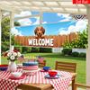 Dog Dog Garden Fence Banner, Outdoor Pet Home Welcome Decoration