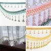 6/12 Meter DIY Curtain Crystal Beaded Tassel Fringe Sewing Trimming Wedding Upholstery Lace Ribbon Lace