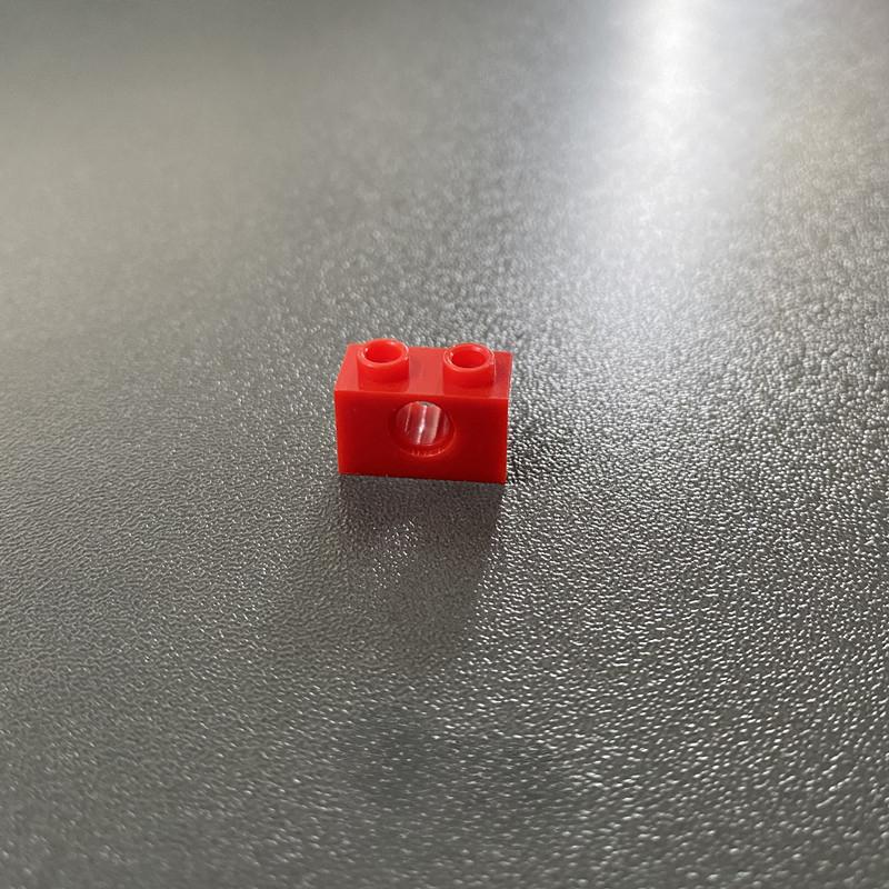 Совместимый строительный блок, строительный блок из мелких частиц 3700, аксессуары, детали, наука и технологии, образовательные пособия 1X2 с 1 отверстием, ударная балка