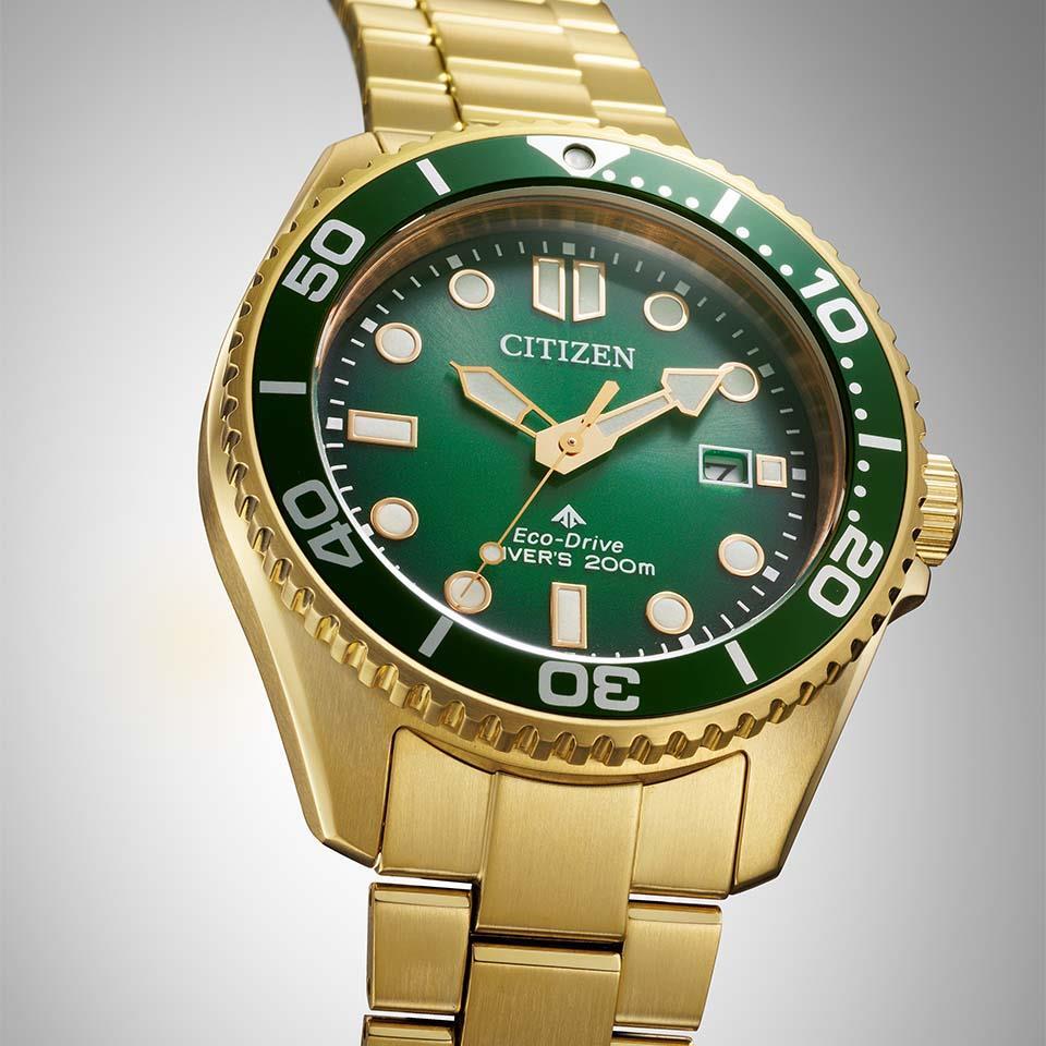 Citizen Мужские часы Promaster Marine с зеленым циферблатом BN0262-59W (Совершенно новый)