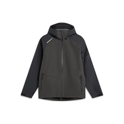 Li Ning CF Su Wan Long Jia светоотражающая дышащая водонепроницаемая уличная куртка мужская куртка черная ACFU003-3