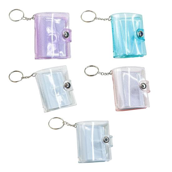 Книга для хранения Мини фотоальбом Брелок с дизайном на кнопке-застежке Портативный Вместимость 16-24 фото