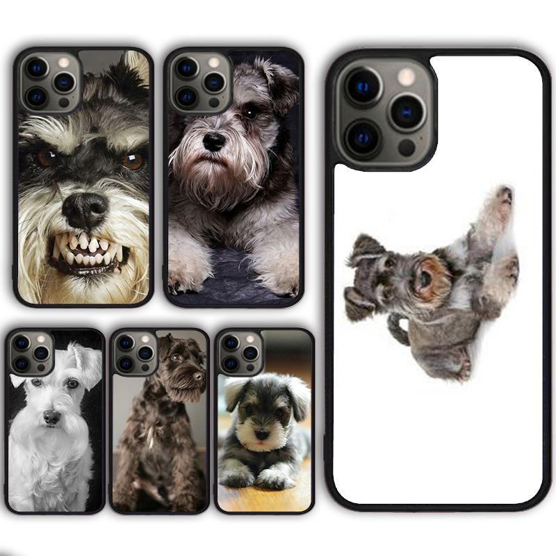 Милый щенок миниатюрного шнауцера Чехол для телефона Cover для iPhone 17 Air 16 16e 15 13 14 11 12 Pro Max Max Plus coque fundas Shell
