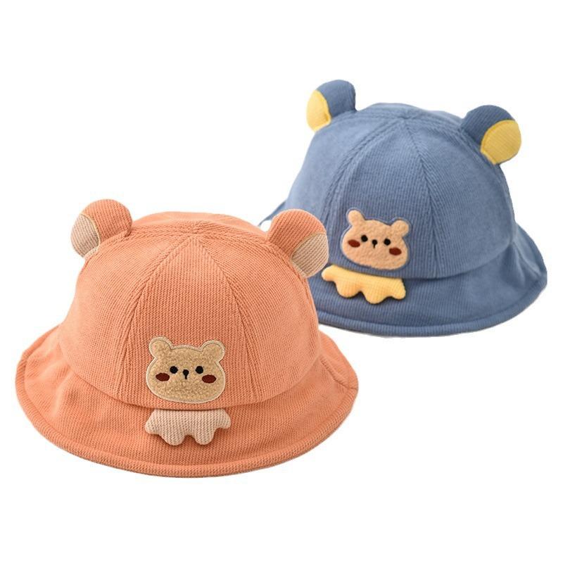 Baby Winter Warm Bucket Hat Cute Bear Paw Design Sun Protection Cap for Infants Toddler Soft Cozy Headwear