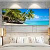 Natural Tropical Sea Beach Canvas Painting Palm Tree Seascape Posters And Prints Wall Art Pictures Living Room Home Decoration