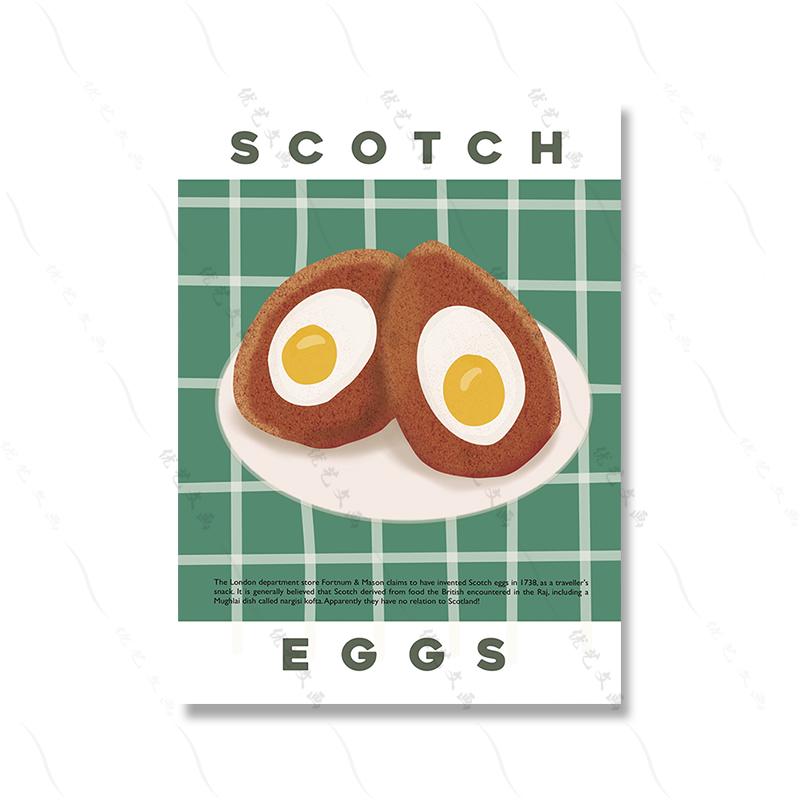 Английский завтрак Ретро-хлеб Декор кухни Еда Искусство Настенная картина на холсте Комната Домашний декор Винтажный гуакамоле Тако Современный постер