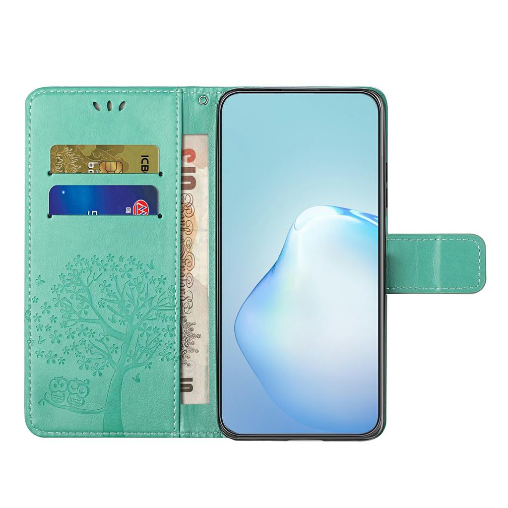 For Samsung Galaxy A56 5G/M56 5G Case PU Leather Owl Tree Imprinted Wallet Phone Cover with Strap