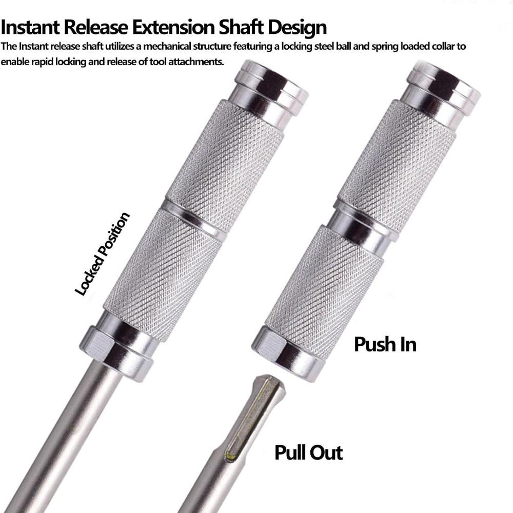 Quick-Change Collet SDS Plus Extension Shaft Rotary Hammer Extension  For Hole Saws