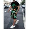 Men's Street Summer Fashion 3D Bear Pattern Short Sleeve Top T Shirt Breathable Sports Street Trendy Clothing