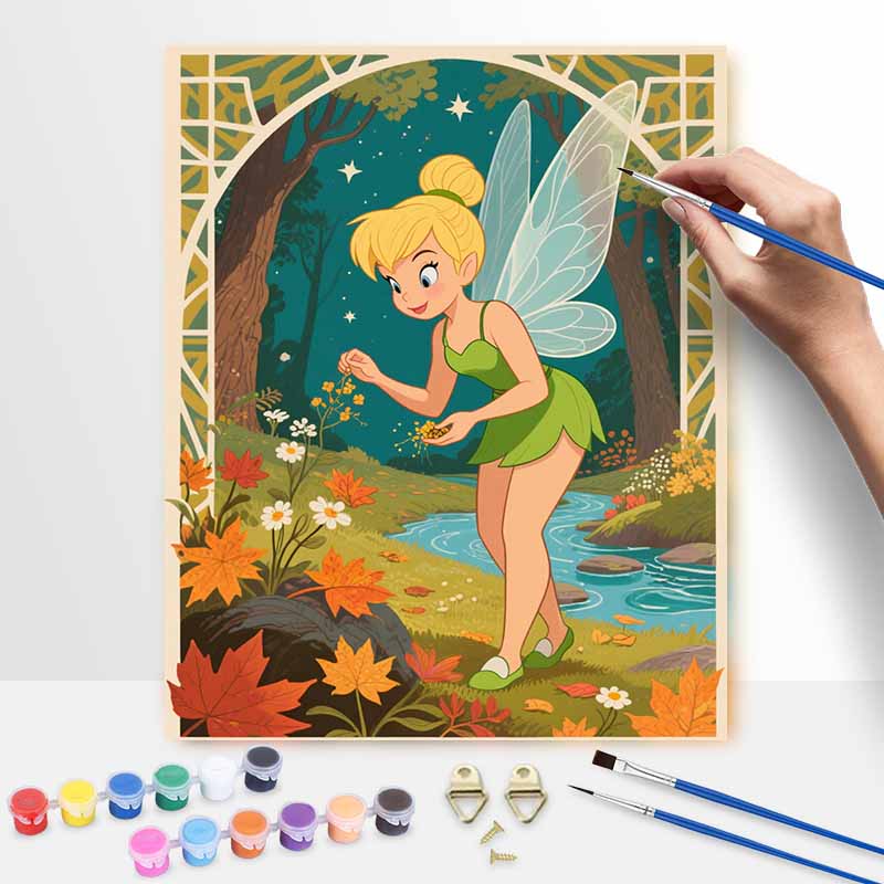 Disney Динь-Динь Лесные Цветы Фей Цифровой Масляный Живопись Арт-Набор Ручная Роспись Домашний Декор