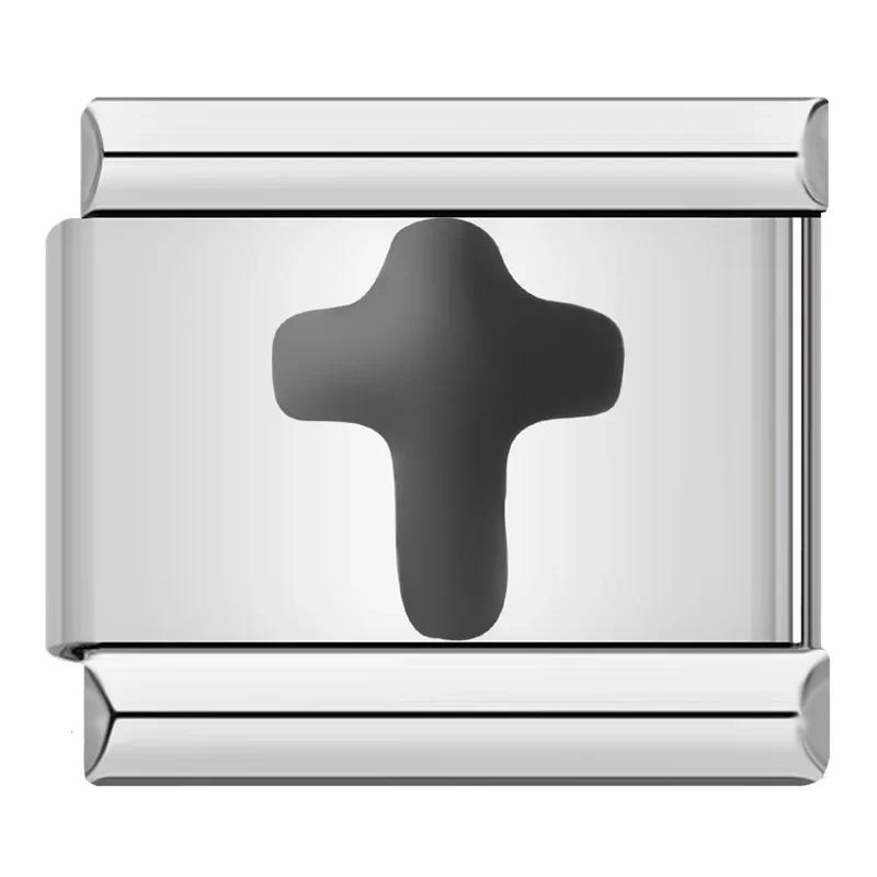 9mm Width Original Daisy Heart Flower Butterfly Cross Green Italian Charm Bracelet Stainless Steel Jewelry Making DJ001