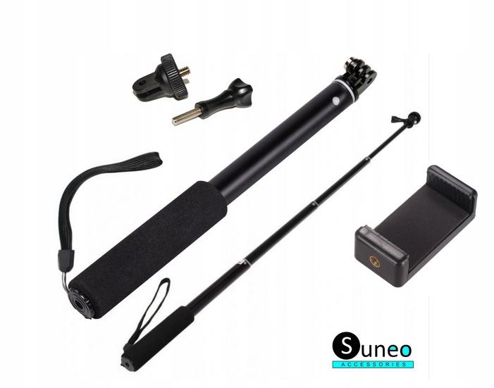 Solidny Długi Monopod Uchwyt Stick Kijek Do Gopro 12 11 Osmo Eken Telefon