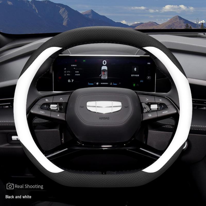 23 Geely Galaxy L7/L6 Boyue L Genuine Leather Steering Wheel Cover, Fits Boyue COOL/X, Ultra-thin Design