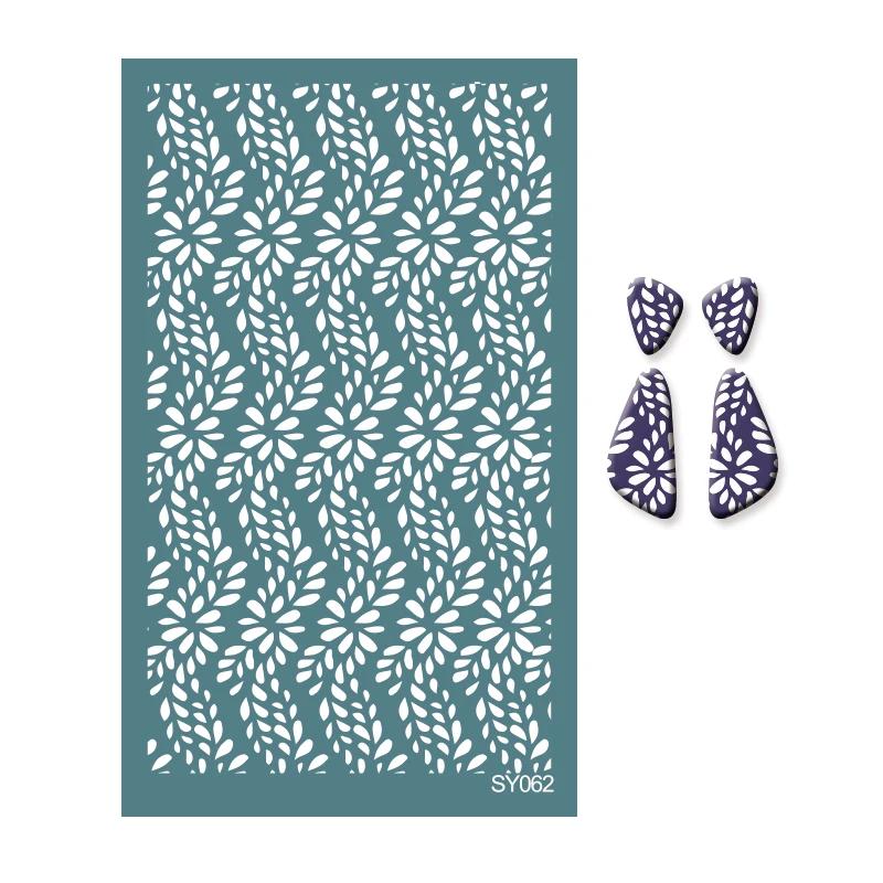 Полимерная глина Раскрашивание Шелкография Трафарет Многоразовый Линейный узор Печать Глиняные штампы DIY Серьги Изготовление ювелирных изделий Керамические инструменты