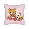 Мультяшная наволочка для подушки Rilakkuma Мультяшный медведь Полиэстер Подушка-плед Забавная наволочка