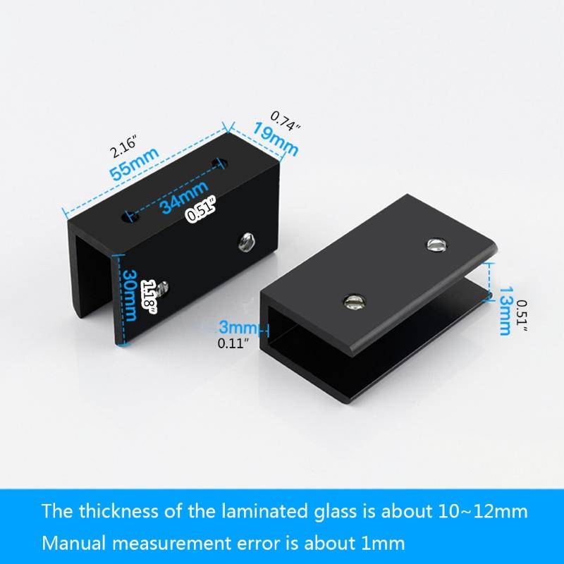 2 шт. Стеклянные полкодержатели Домашняя мебельная фурнитура Стекло Фиксирующие зажимы Фурнитура для ванной комнаты Гостиной